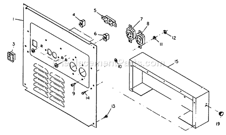 Page C Diagram and Parts List for 8915-2 L4002 Briggs and Stratton Generator